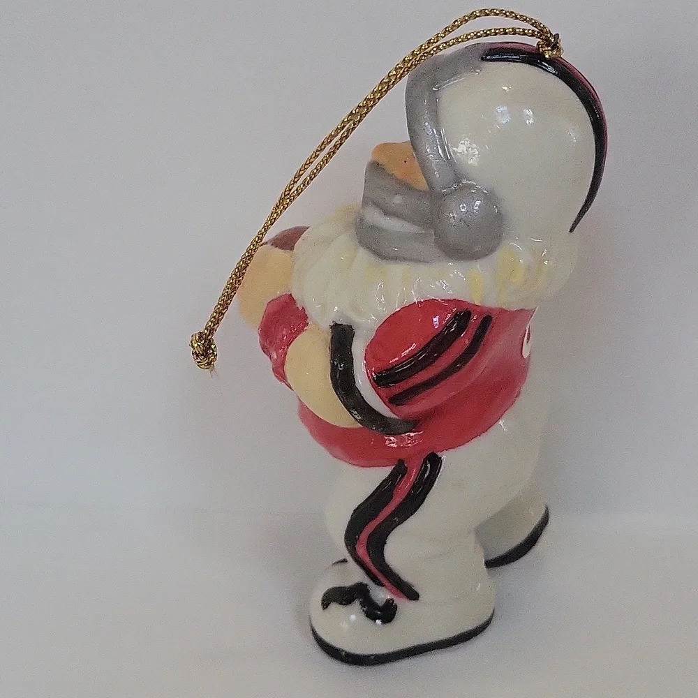 Mini Porcelain Santa Claus Number 8 Football Player